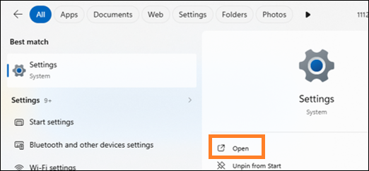 Settings