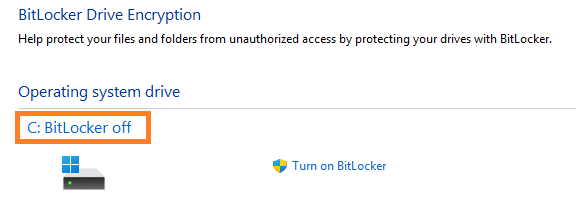 BitLocker Off