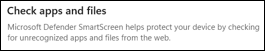Check apps and files