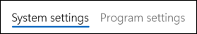 Exploitation system settings